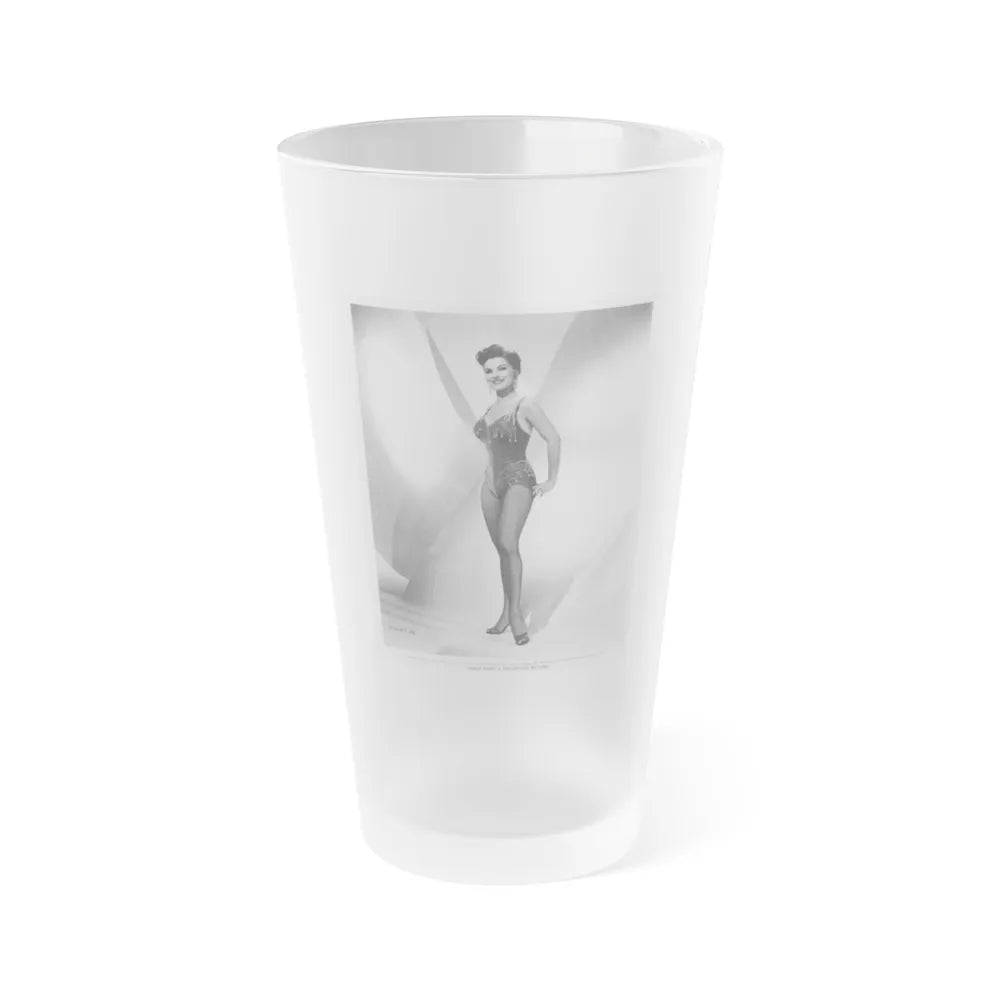 Debra Paget #350 (Vintage Female Icon) Frosted Pint Glass 16oz-16oz-Frosted-Go Mug Yourself