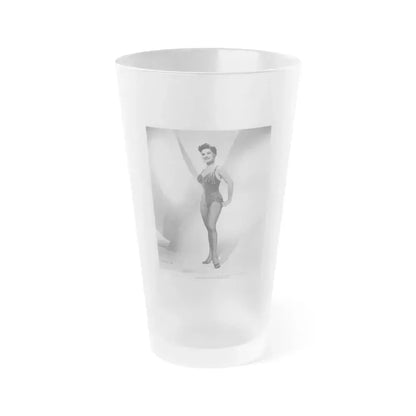 Debra Paget #350 (Vintage Female Icon) Frosted Pint Glass 16oz 16oz Frosted - Go Mug Yourself