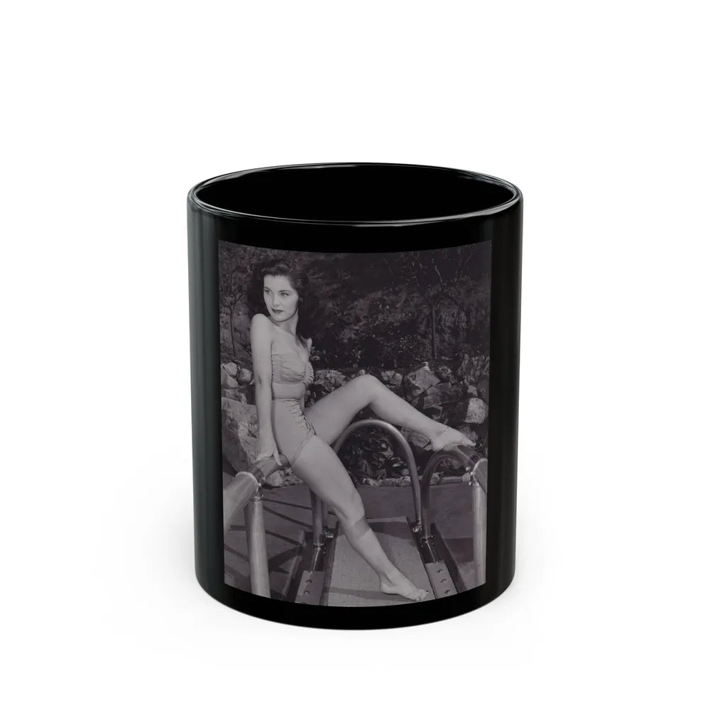 Debra Paget #356 (Vintage Female Icon) Black Coffee Mug-11oz-Go Mug Yourself