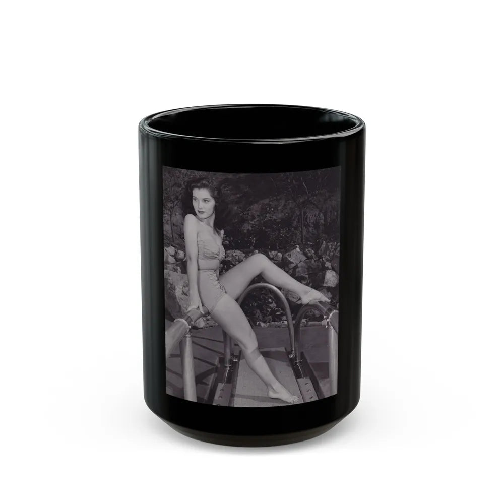 Debra Paget #356 (Vintage Female Icon) Black Coffee Mug-15oz-Go Mug Yourself