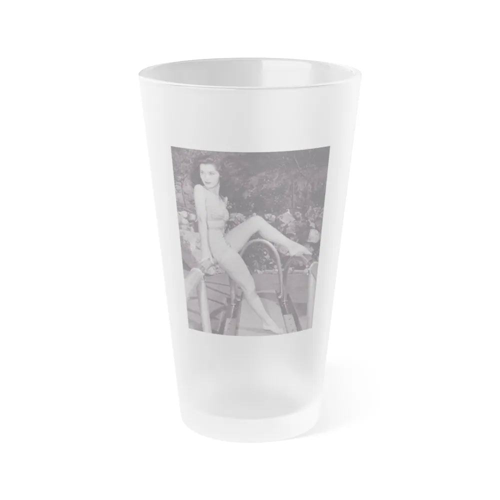 Debra Paget #356 (Vintage Female Icon) Frosted Pint Glass 16oz-16oz-Frosted-Go Mug Yourself