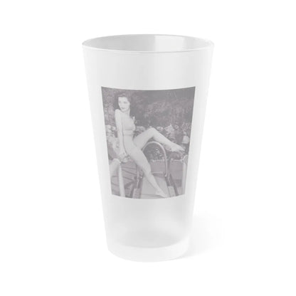 Debra Paget #356 (Vintage Female Icon) Frosted Pint Glass 16oz-16oz-Frosted-Go Mug Yourself