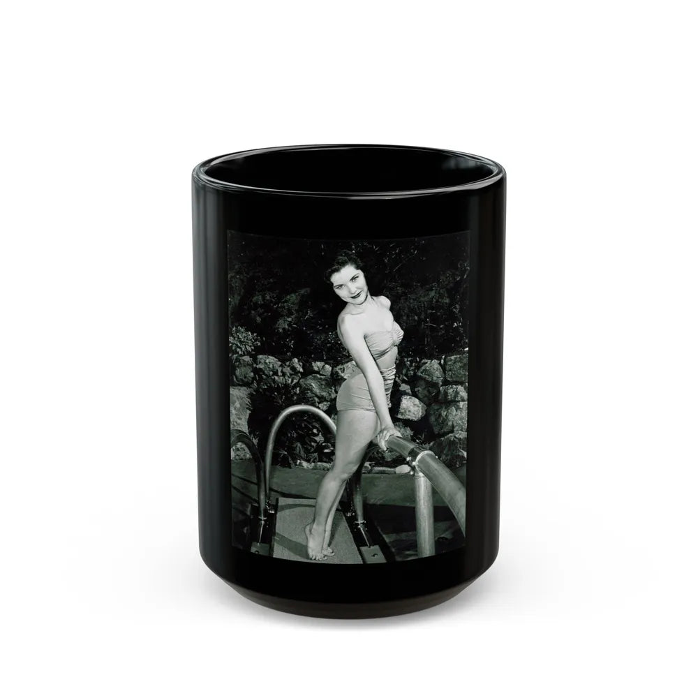 Debra Paget #359 (Vintage Female Icon) Black Coffee Mug-15oz-Go Mug Yourself