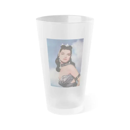 Debra Paget #36 1 (Vintage Female Icon) Frosted Pint Glass 16oz 16oz Frosted - Go Mug Yourself