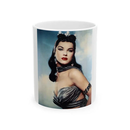 Debra Paget #36 (Vintage Female Icon) White Coffee Mug-11oz-Go Mug Yourself