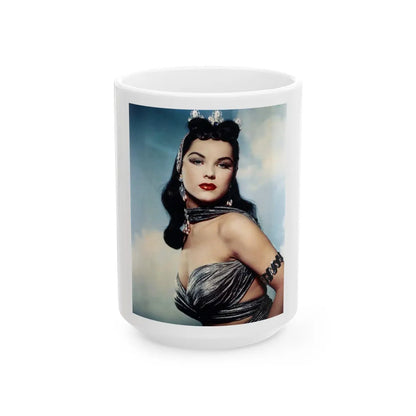 Debra Paget #36 (Vintage Female Icon) White Coffee Mug-15oz-Go Mug Yourself