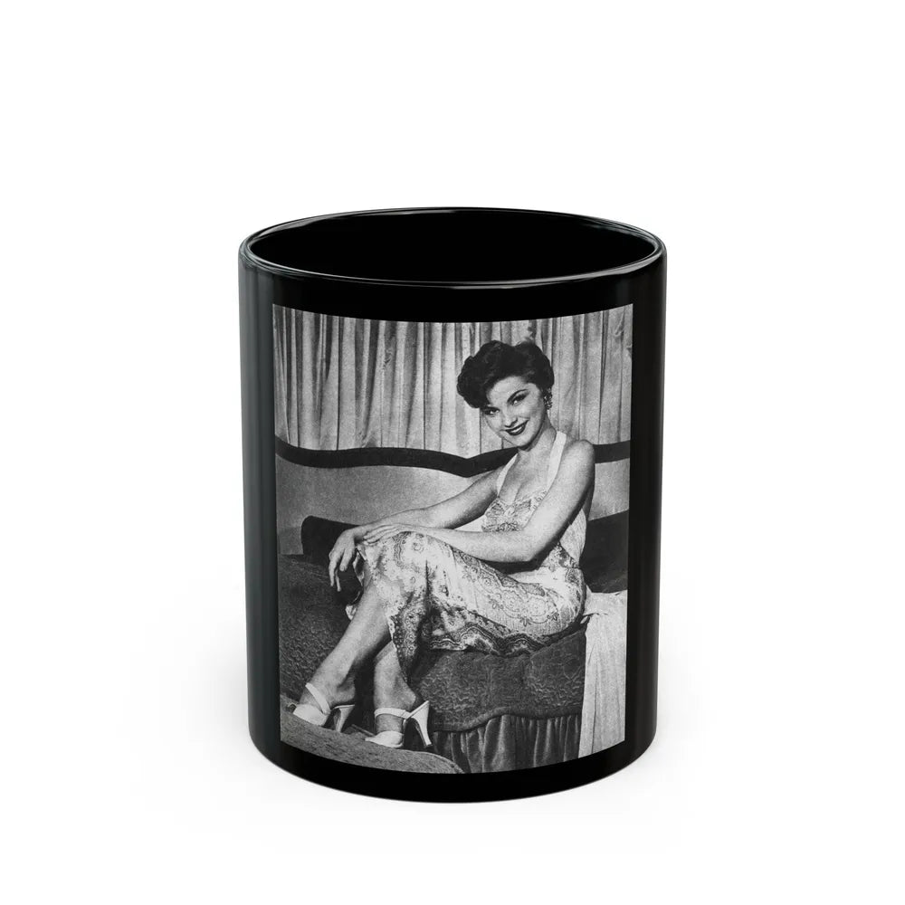 Debra Paget #362 (Vintage Female Icon) Black Coffee Mug-11oz-Go Mug Yourself