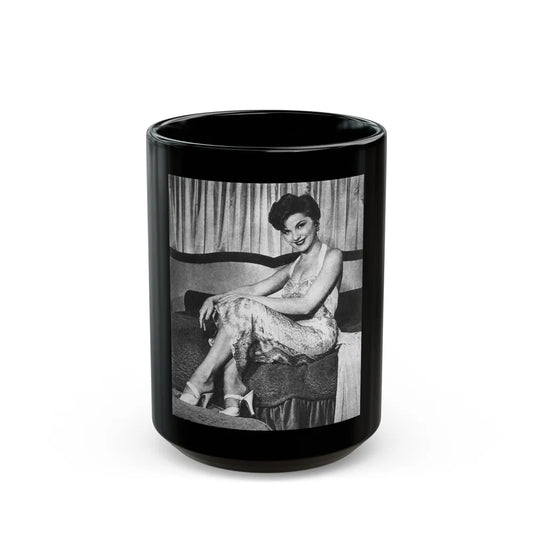 Debra Paget #362 (Vintage Female Icon) Black Coffee Mug-15oz-Go Mug Yourself