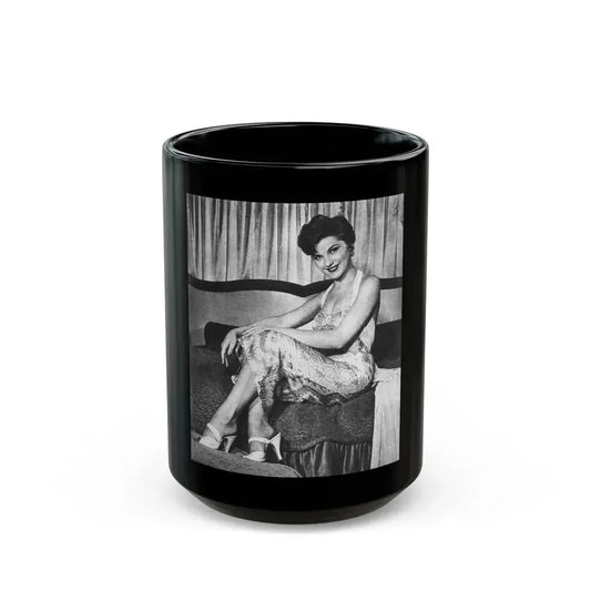 Debra Paget #362 (Vintage Female Icon) Black Coffee Mug 15oz - Go Mug Yourself