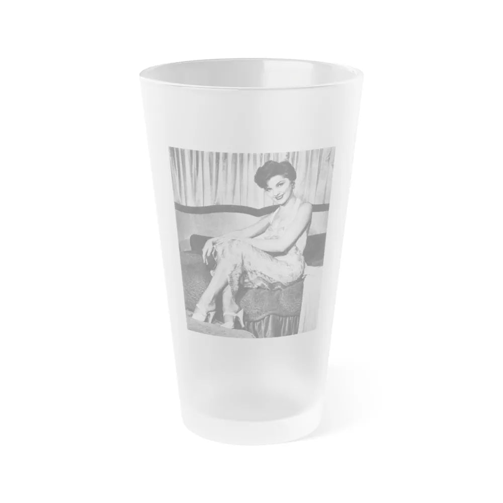 Debra Paget #362 (Vintage Female Icon) Frosted Pint Glass 16oz-16oz-Frosted-Go Mug Yourself