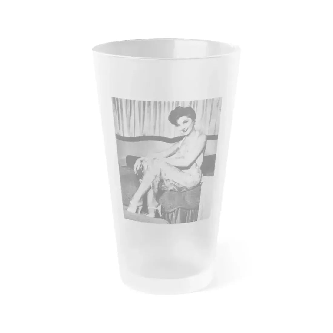 Debra Paget #362 (Vintage Female Icon) Frosted Pint Glass 16oz 16oz Frosted - Go Mug Yourself