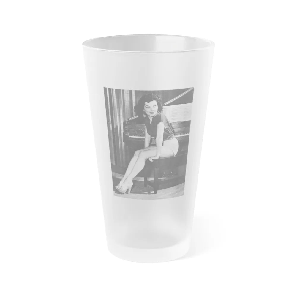 Debra Paget #363 (Vintage Female Icon) Frosted Pint Glass 16oz-16oz-Frosted-Go Mug Yourself