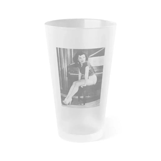 Debra Paget #363 (Vintage Female Icon) Frosted Pint Glass 16oz 16oz Frosted - Go Mug Yourself