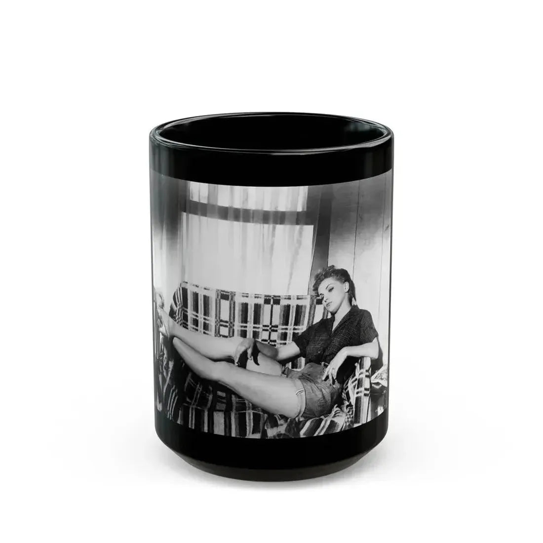 Debra Paget #366 (Vintage Female Icon) Black Coffee Mug 15oz - Go Mug Yourself