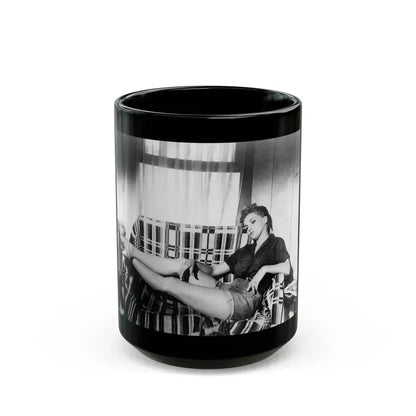 Debra Paget #366 (Vintage Female Icon) Black Coffee Mug 15oz - Go Mug Yourself