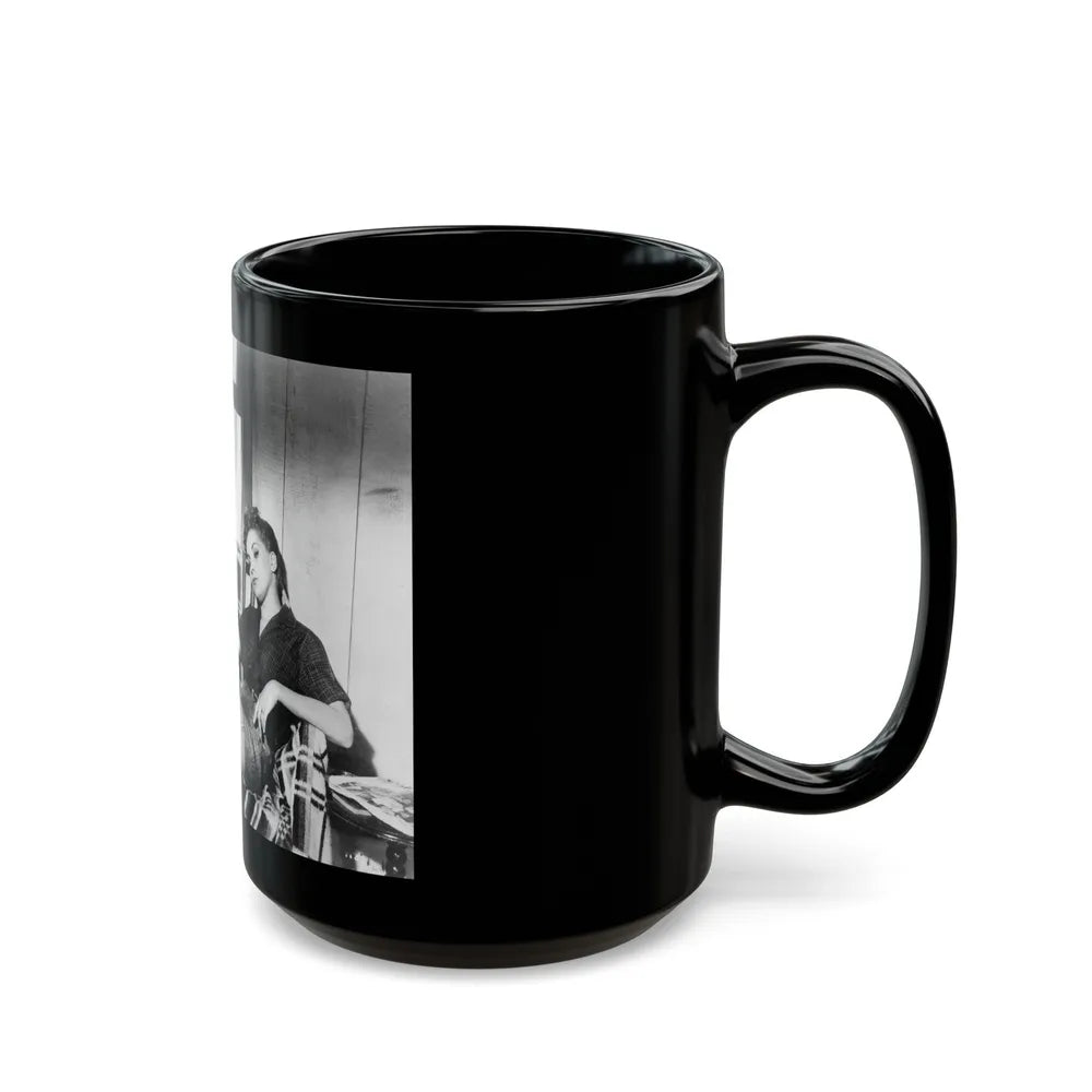 Debra Paget #366 (Vintage Female Icon) Black Coffee Mug-Go Mug Yourself