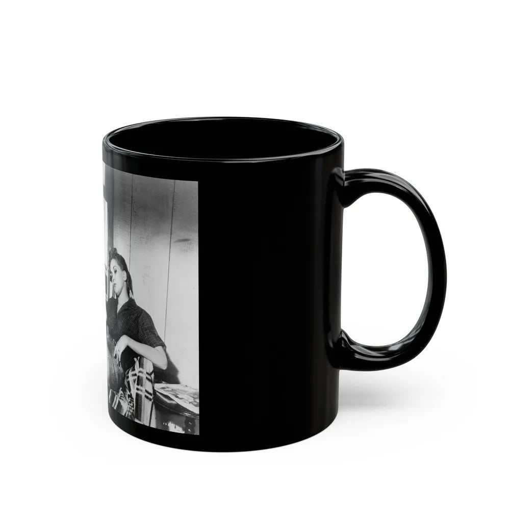 Debra Paget #366 (Vintage Female Icon) Black Coffee Mug-Go Mug Yourself