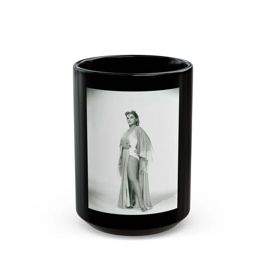 Debra Paget #367 (Vintage Female Icon) Black Coffee Mug-15oz-Go Mug Yourself