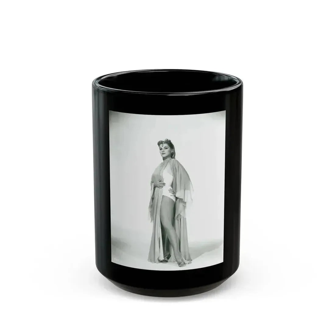 Debra Paget #367 (Vintage Female Icon) Black Coffee Mug 15oz - Go Mug Yourself