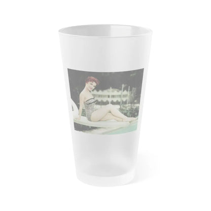 Debra Paget #370 1 (Vintage Female Icon) Frosted Pint Glass 16oz-16oz-Frosted-Go Mug Yourself