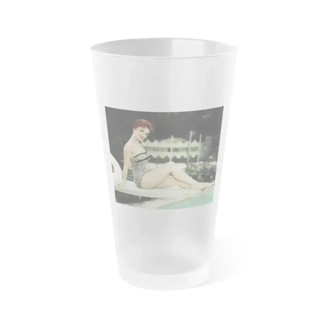 Debra Paget #370 1 (Vintage Female Icon) Frosted Pint Glass 16oz 16oz Frosted - Go Mug Yourself