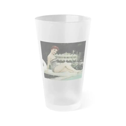 Debra Paget #370 1 (Vintage Female Icon) Frosted Pint Glass 16oz 16oz Frosted - Go Mug Yourself