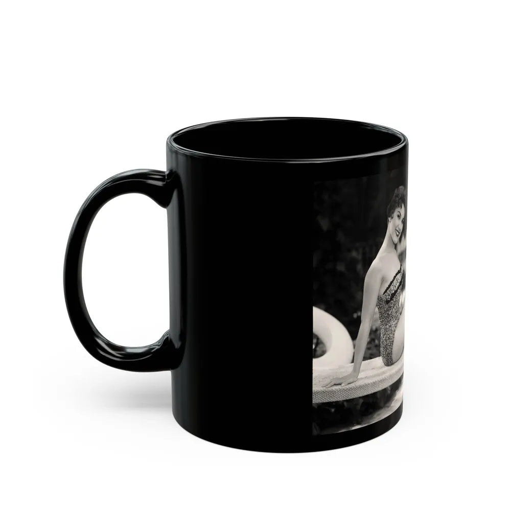 Debra Paget #370 (Vintage Female Icon) Black Coffee Mug-Go Mug Yourself