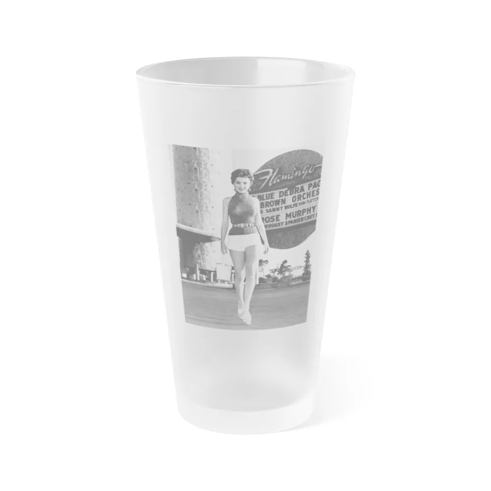 Debra Paget #371 (Vintage Female Icon) Frosted Pint Glass 16oz-16oz-Frosted-Go Mug Yourself