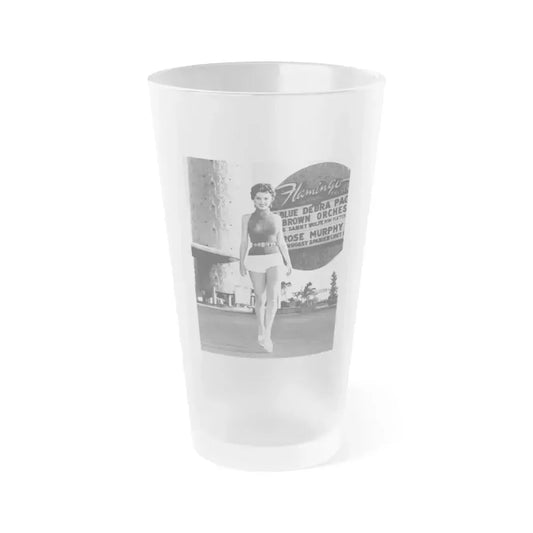 Debra Paget #371 (Vintage Female Icon) Frosted Pint Glass 16oz 16oz Frosted - Go Mug Yourself