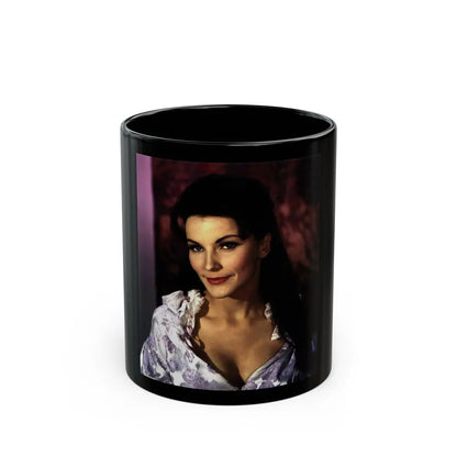 Debra Paget #374 (Vintage Female Icon) Black Coffee Mug-11oz-Go Mug Yourself