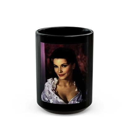 Debra Paget #374 (Vintage Female Icon) Black Coffee Mug-15oz-Go Mug Yourself