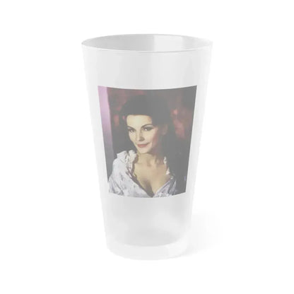 Debra Paget #374 (Vintage Female Icon) Frosted Pint Glass 16oz 16oz Frosted - Go Mug Yourself