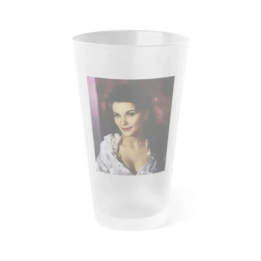 Debra Paget #374 (Vintage Female Icon) Frosted Pint Glass 16oz 16oz Frosted - Go Mug Yourself