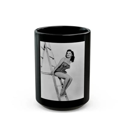 Debra Paget #377 3 (Vintage Female Icon) Black Coffee Mug 15oz - Go Mug Yourself