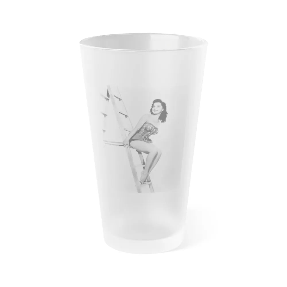 Debra Paget #377 3 (Vintage Female Icon) Frosted Pint Glass 16oz-16oz-Frosted-Go Mug Yourself