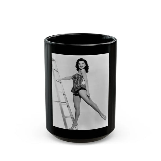 Debra Paget #377 (Vintage Female Icon) Black Coffee Mug-15oz-Go Mug Yourself