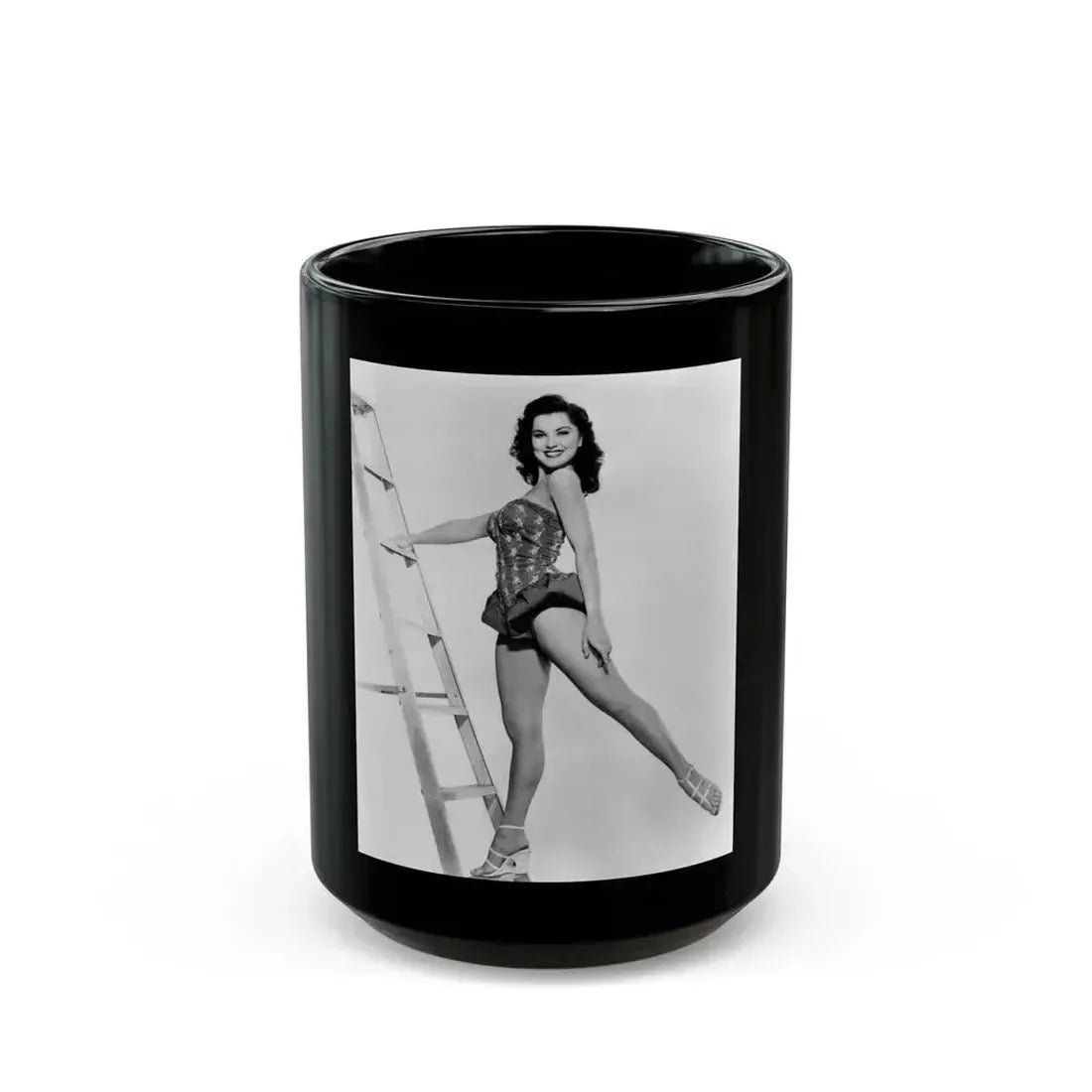 Debra Paget #377 (Vintage Female Icon) Black Coffee Mug 15oz - Go Mug Yourself