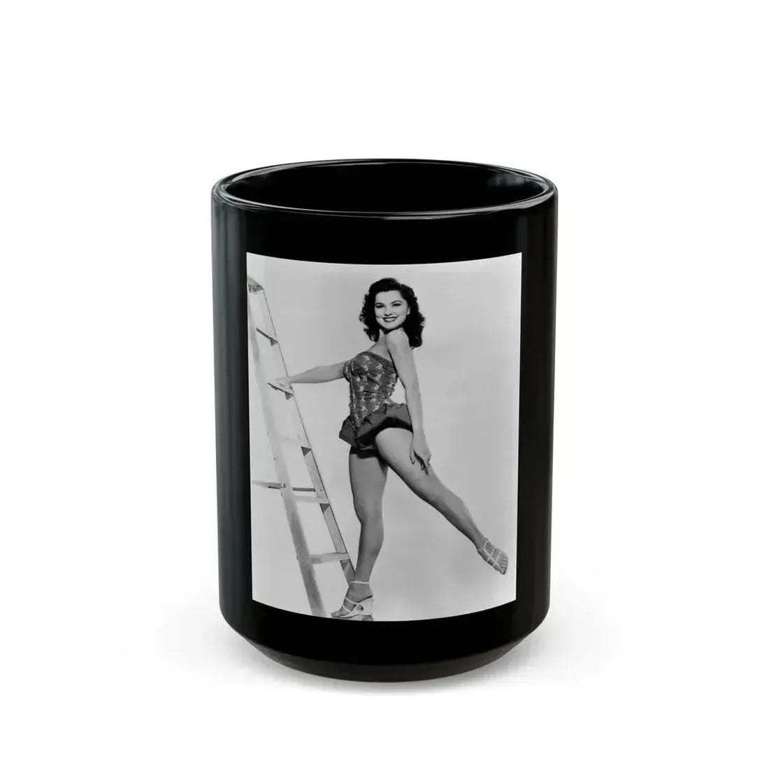 Debra Paget #378 1 (Vintage Female Icon) Black Coffee Mug 15oz - Go Mug Yourself