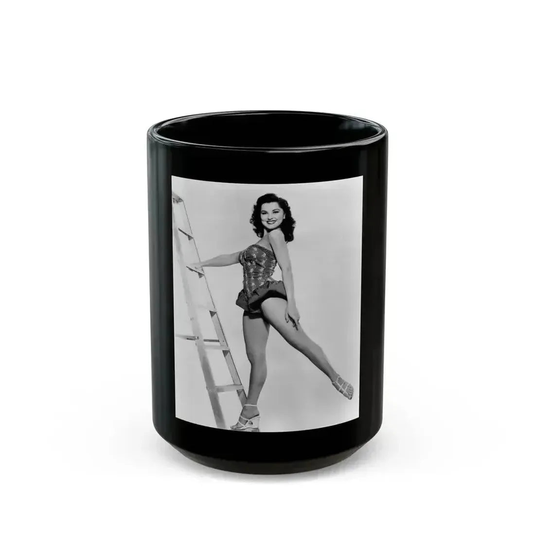 Debra Paget #378 2 (Vintage Female Icon) Black Coffee Mug 15oz - Go Mug Yourself