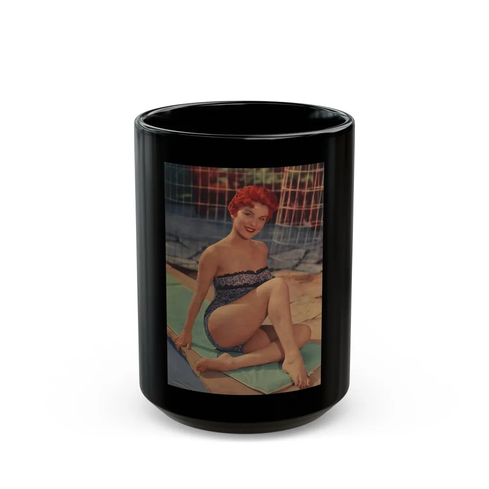 Debra Paget #40 (Vintage Female Icon) Black Coffee Mug-15oz-Go Mug Yourself