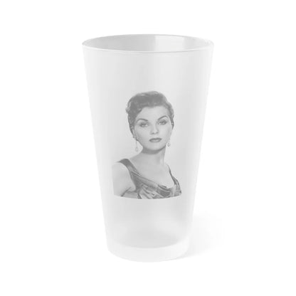 Debra Paget #400 (Vintage Female Icon) Frosted Pint Glass 16oz-16oz-Frosted-Go Mug Yourself