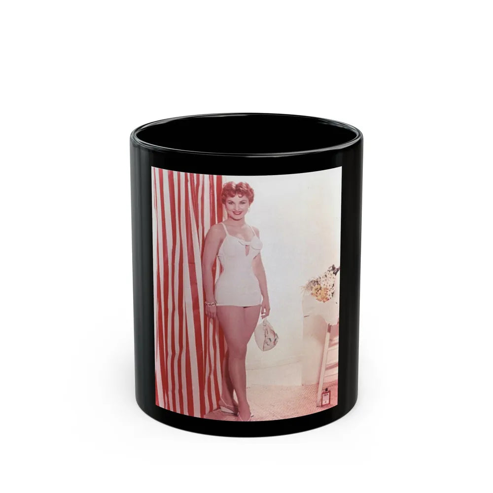 Debra Paget #41 (Vintage Female Icon) Black Coffee Mug-11oz-Go Mug Yourself