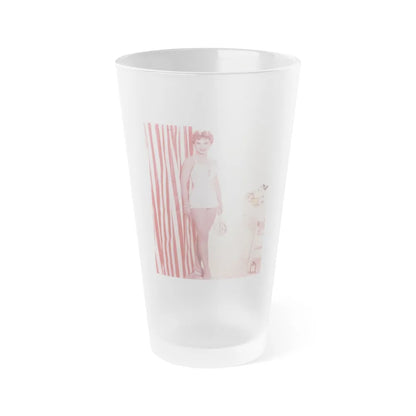 Debra Paget #41 (Vintage Female Icon) Frosted Pint Glass 16oz-16oz-Frosted-Go Mug Yourself