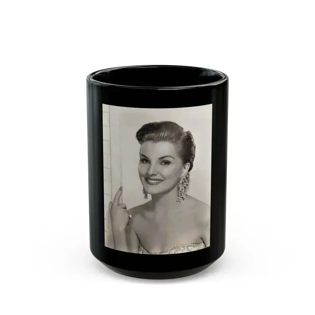 Debra Paget #415 (Vintage Female Icon) Black Coffee Mug 15oz - Go Mug Yourself