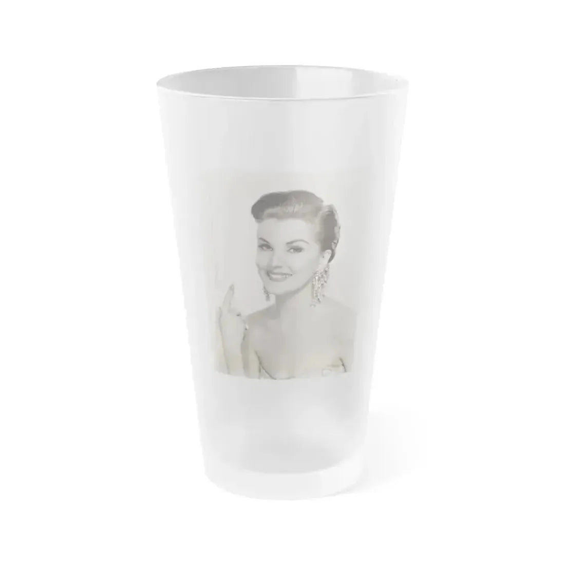 Debra Paget #415 (Vintage Female Icon) Frosted Pint Glass 16oz 16oz Frosted - Go Mug Yourself