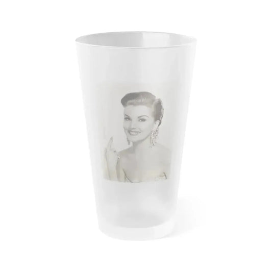 Debra Paget #415 (Vintage Female Icon) Frosted Pint Glass 16oz 16oz Frosted - Go Mug Yourself