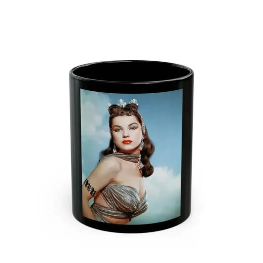 Debra Paget #421 - 8x10 Color Glamour Promo Photo Re-Print for ''Princess Of The Nile'' '54 1 (Vintage Female Icon) Black Coffee Mug 11oz - Go Mug Yourself