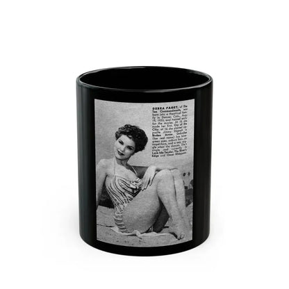 Debra Paget #441 - B&W Mag. Scan (Vintage Female Icon) Black Coffee Mug 11oz - Go Mug Yourself