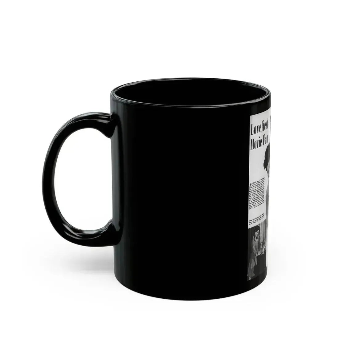 Debra Paget #445 - B&W Mag. Scan (Vintage Female Icon) Black Coffee Mug - Go Mug Yourself