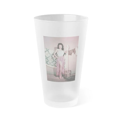 Debra Paget #446 (Vintage Female Icon) Frosted Pint Glass 16oz-16oz-Frosted-Go Mug Yourself